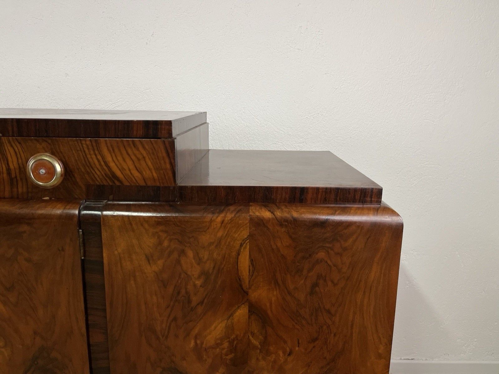 Furniture 40’s Vintage Design Rationalist Root Wood Furniture Sideboard photo