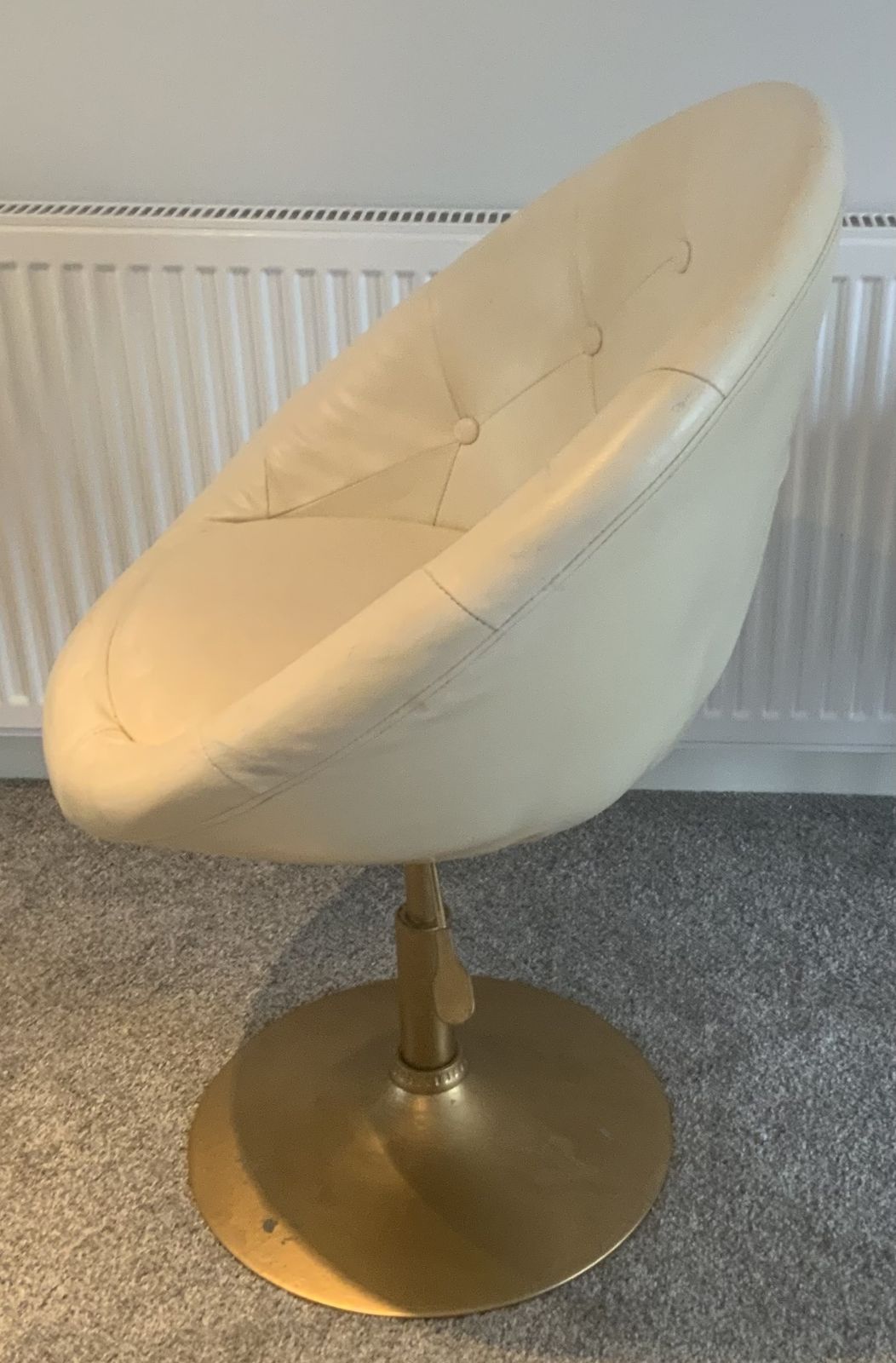 Danish Swivel Bucket Leather Chair 1980s  Retro photo 199.75