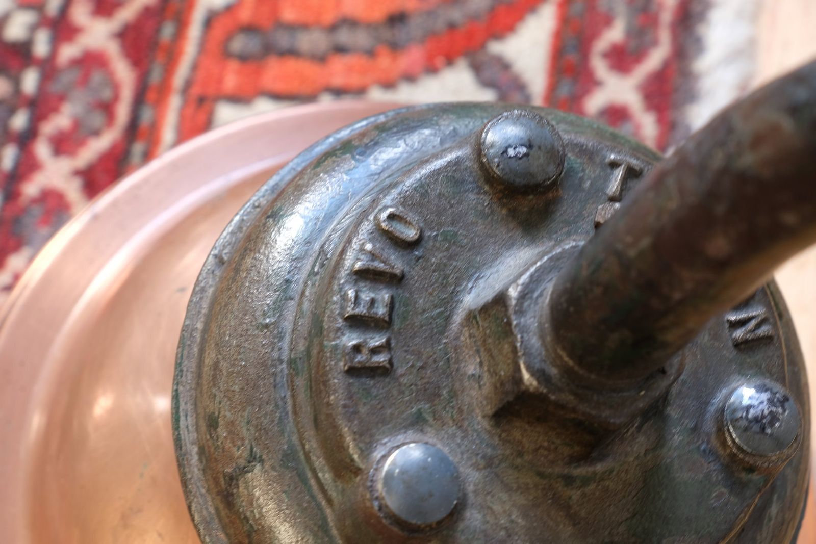 photo for sale 1930s Revo Of Tipton Cast Iron & Copper Swan Neck Street Lamp