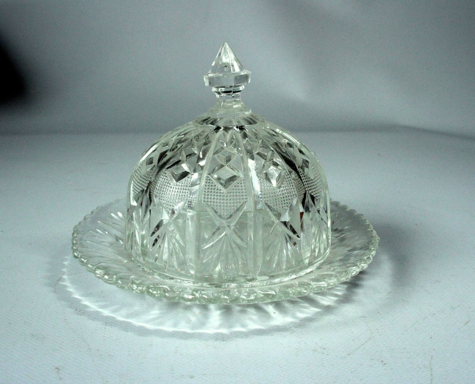 1930s   Art Deco   High Quality Heavy Lead Crystal Glass Butter Dish photo buy