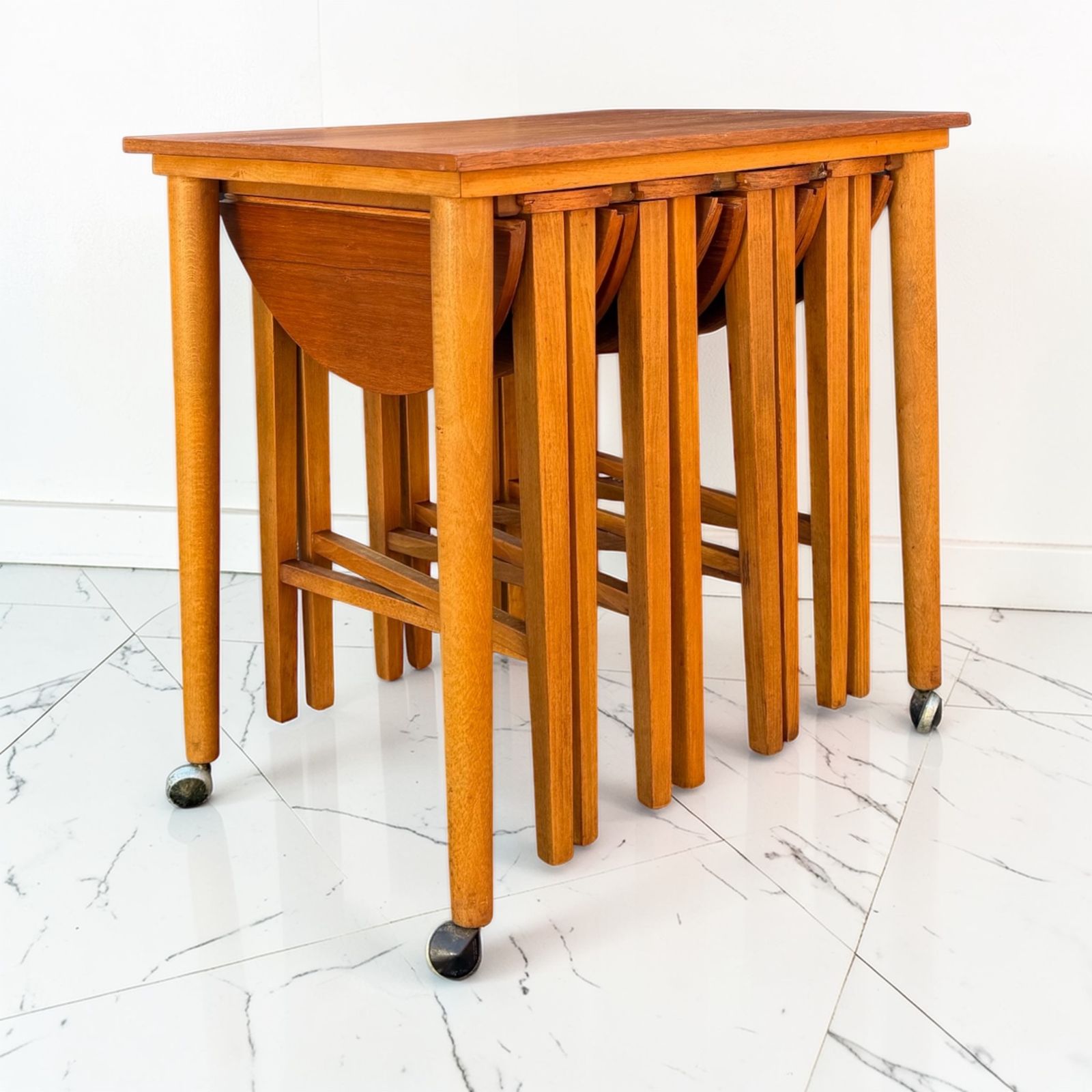 Mid Century 1960’s Teak Nest Of Tables By Poul Hundevad For Novy Domov photo buy