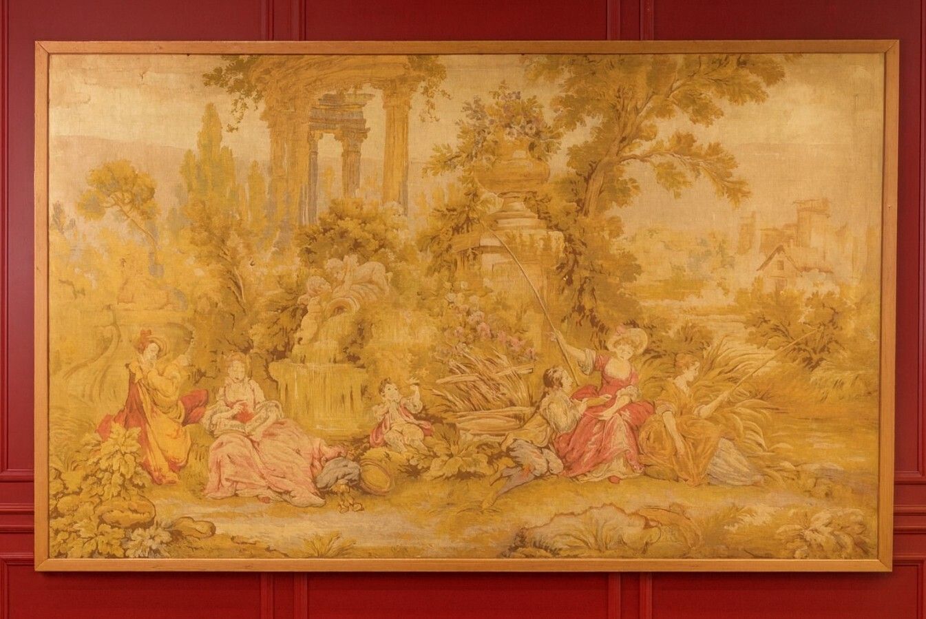 Very Large 18th Century Framed French Woven Tapestry(200 X 128 Cm) photo furniture