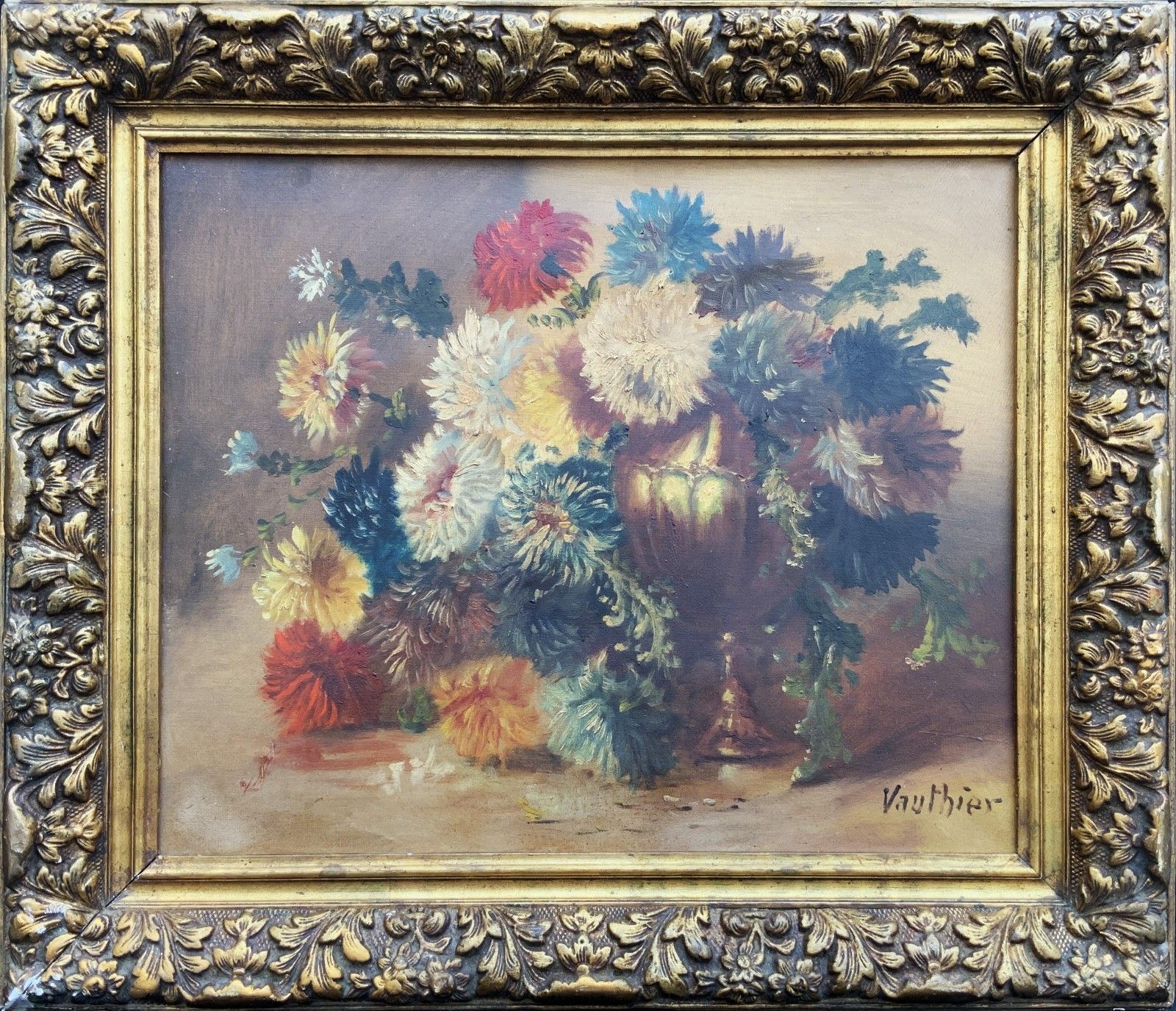 Fine 19th Century Swiss Floral Still Life Oil Painting For Minor Tlc (2 Of 2)