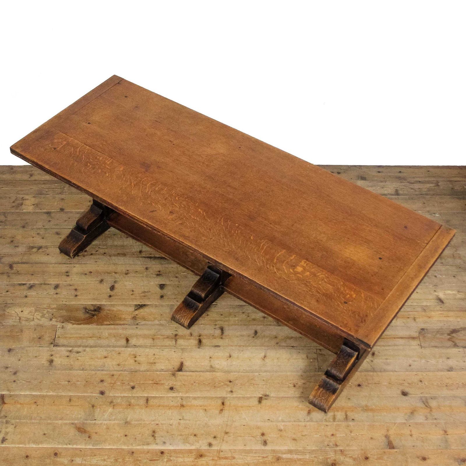 Antique Large Oak Refectory Dining Table | Vintage Table | Vintage Kitchen Table | Dining Table | Vintage Oak Tables (M 6761) photo furniture