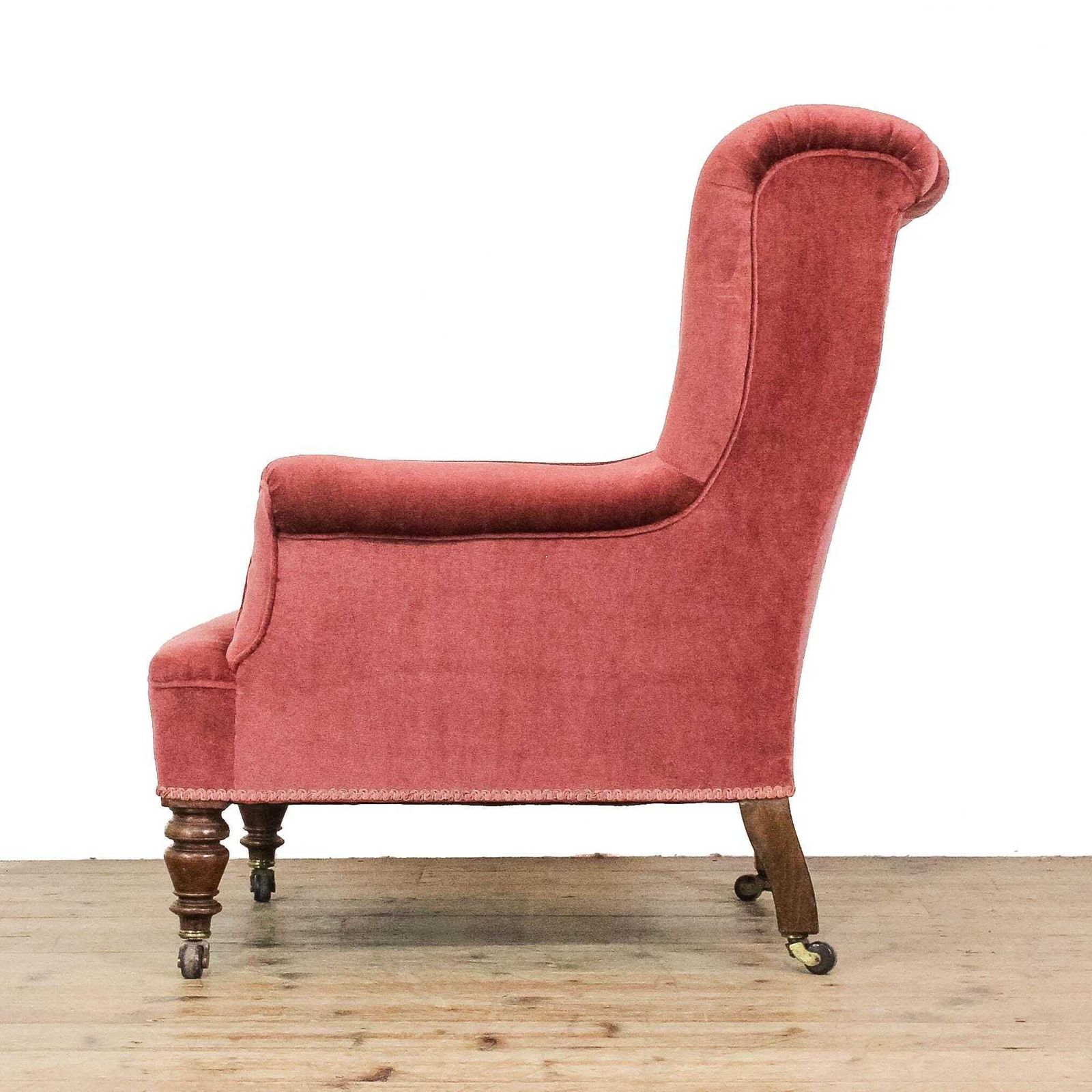 Antique Upholstered Wingback Chair | Antique Armchair | Antique Seating | Victorian Antiques | Victorian Armchair (M 6760) photo Furniture