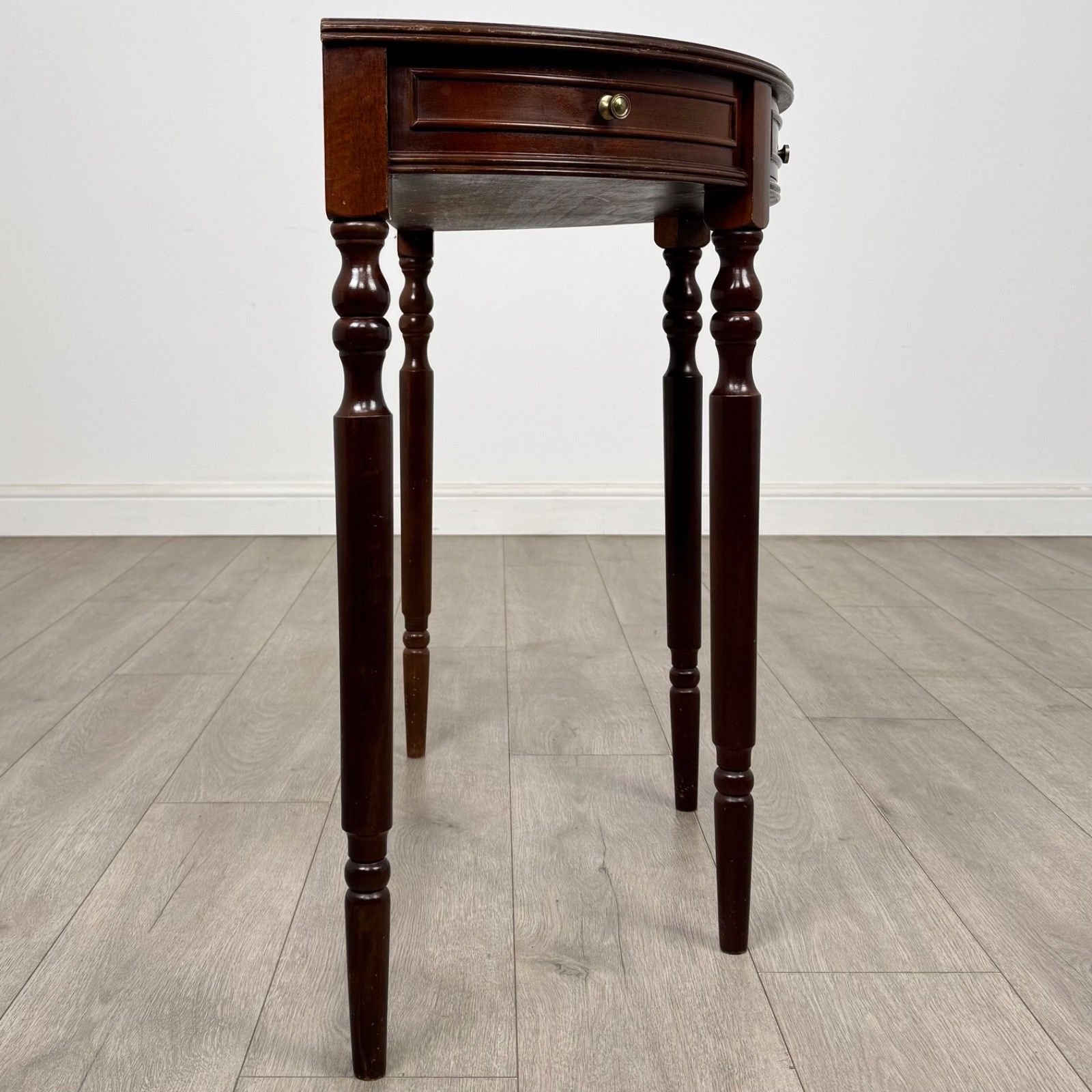 Antique 20th Century Small Demi Lune Side Table In Mahogany ( Af 5355 ) photo buy