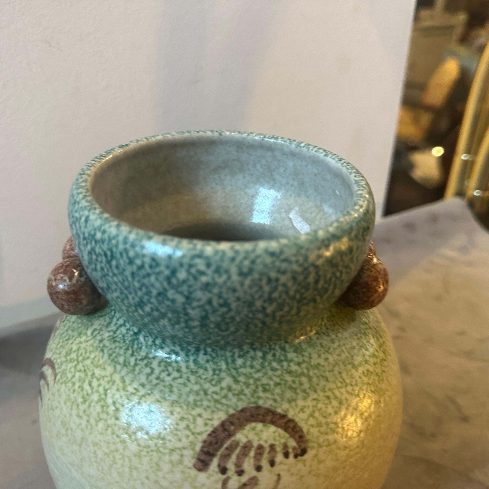 1930s Art Deco Futurist Hand Painted Ceramic Vase By Iama Albisola photo Home Decor