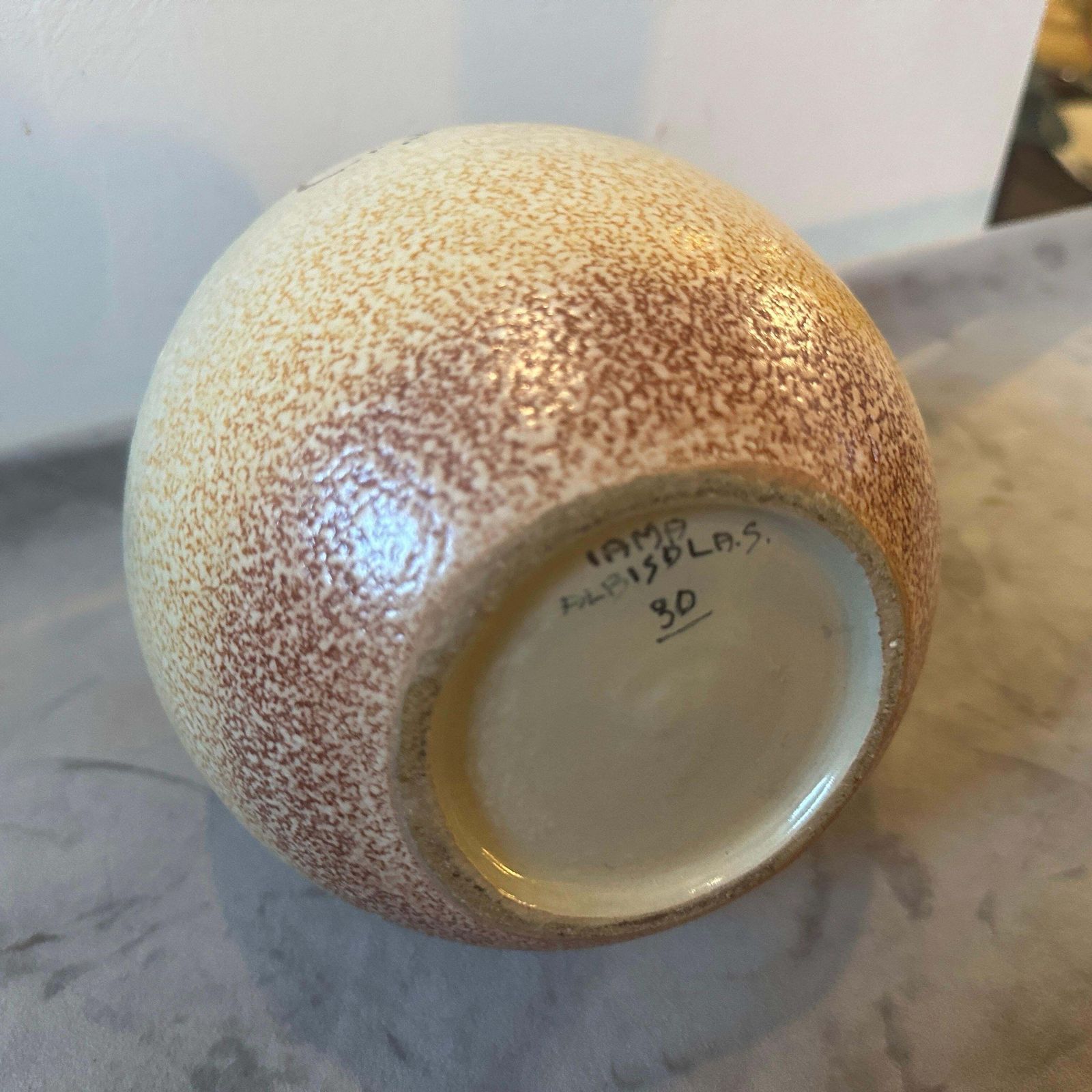 1930s Art Deco Futurist Hand Painted Ceramic Vase By Iama Albisola photo vinterior