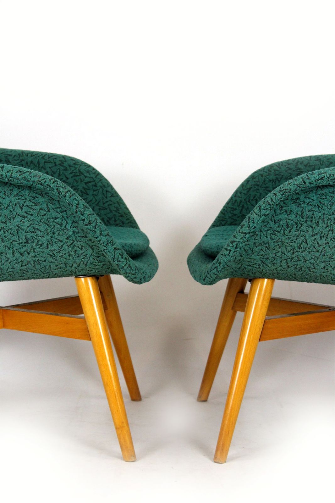 photo for sale Pair Of 1960s Miroslav Navrátil Armchairs For Tatra Nábytok, Very Good Original Condition