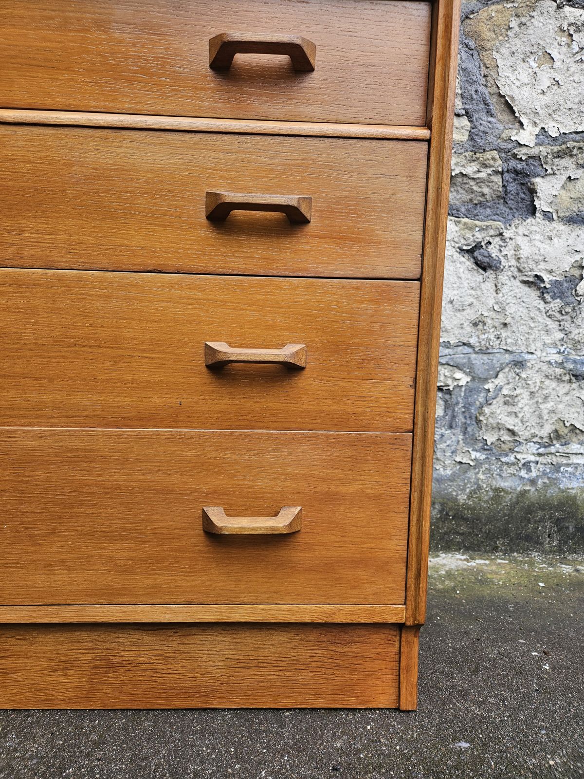 Furniture G Plan Oak Chest Of Drawers: Mid Century Modern Brandon Range Four Drawer Tallboy photo
