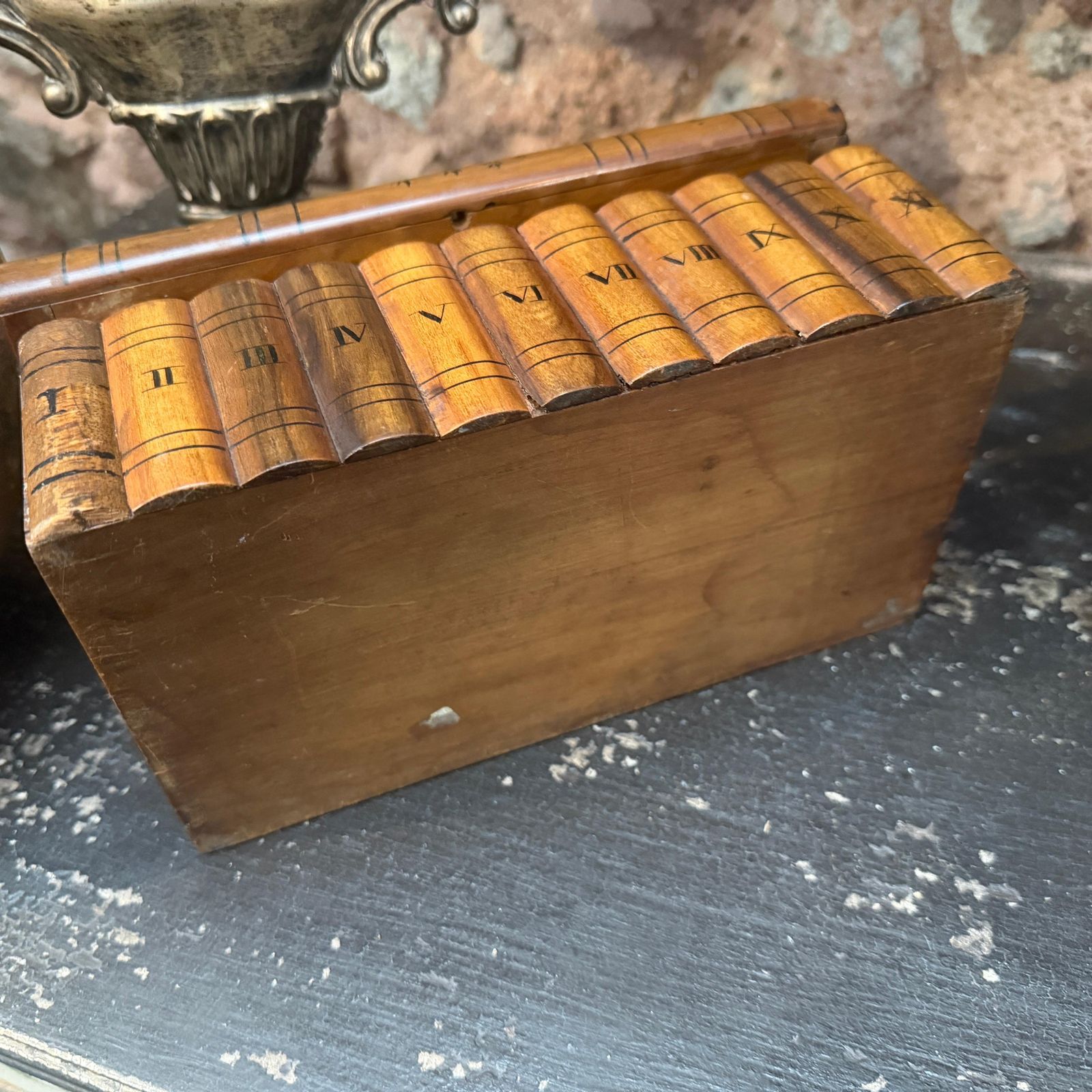1920s Art Deco Inlaid Fruit Wood Cigar Box Form Sorrento Italy photo vinterior