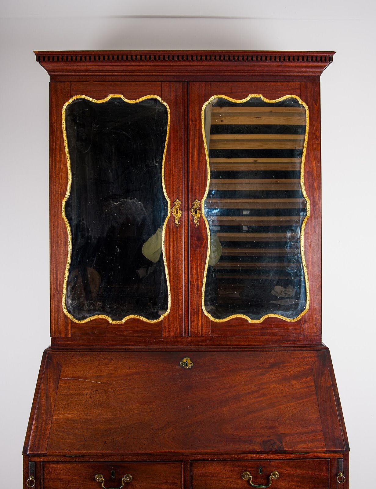 Fine George III Period English Mahogany Bureau Bookcase C.1760 photo furniture