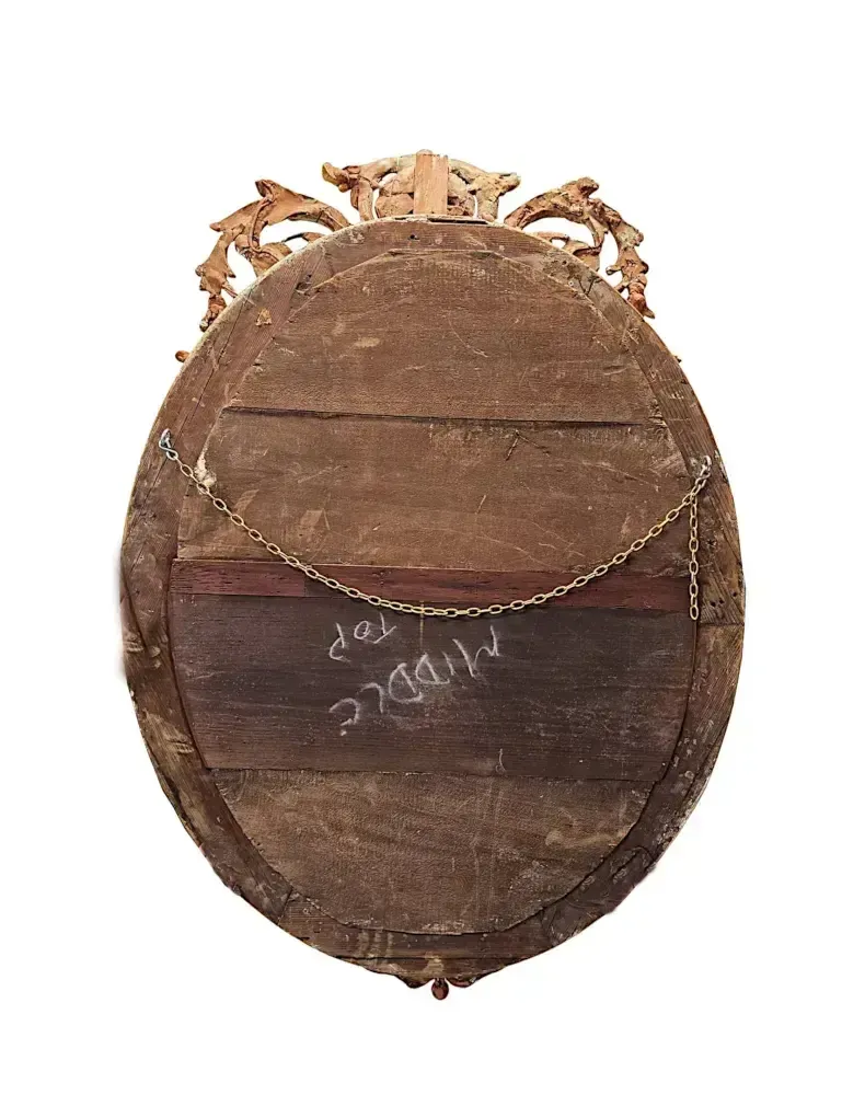 A Fabulous Large 19th Century Giltwood Oval Pier Or Hall Mirror photo 3425.4888