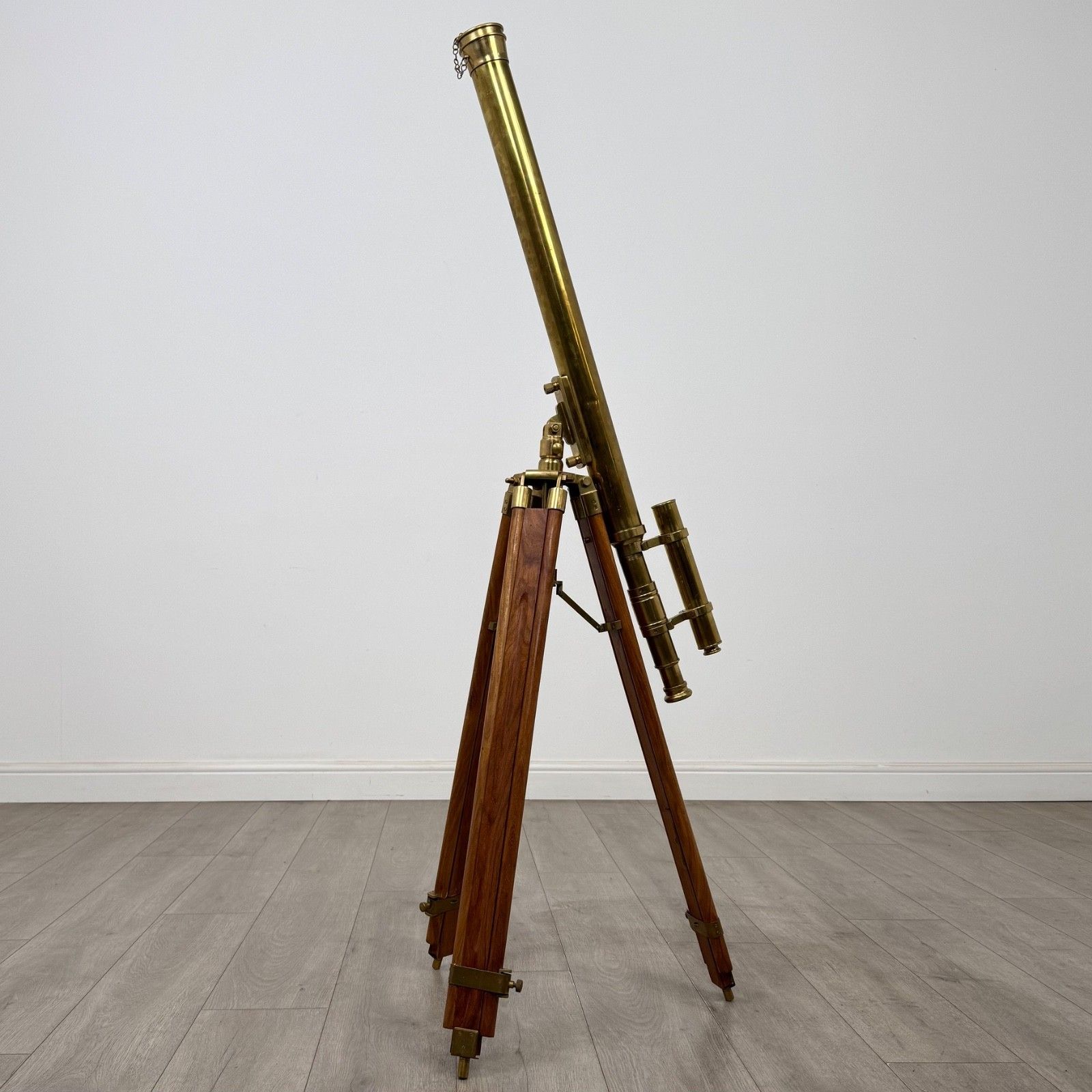 Antique 20th Century Decorative Brass Floor Standing Telescope ( Af 5362 ) photo for sale