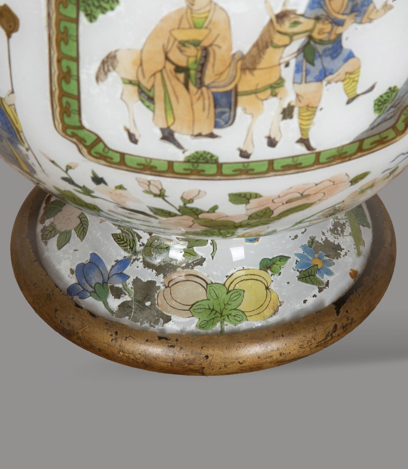 Pair Of 19th Century English Decalcomania Vases photo buy
