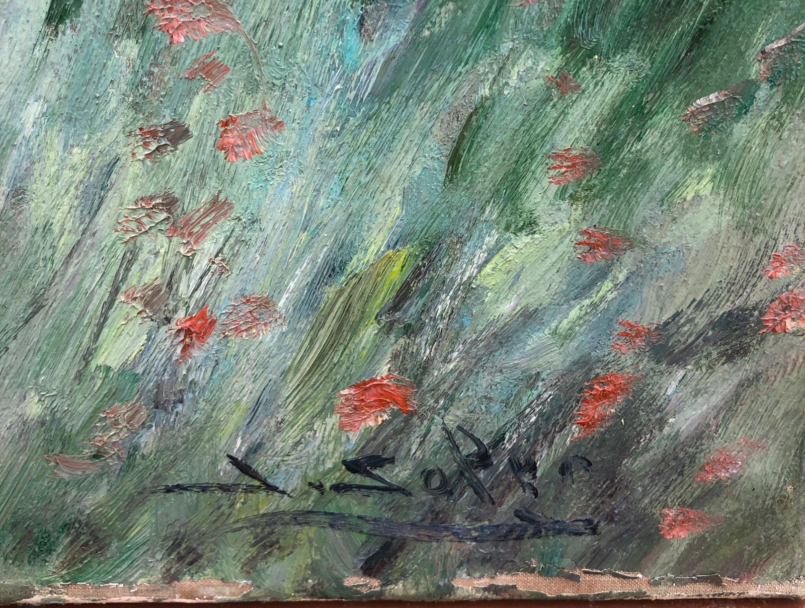Juan Soler  Woman In Mediterranean Garden Spanish Figurative Impressionist Oil Painting Female Portrait 1980s photo furniture