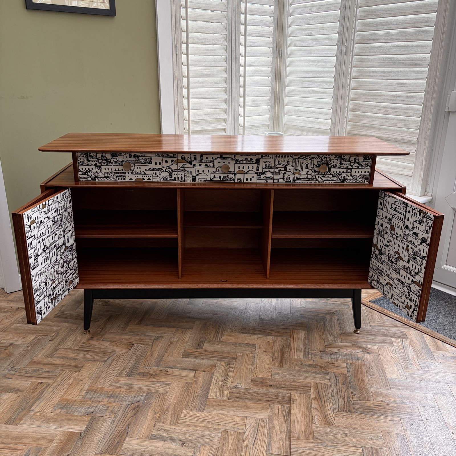 G Plan 'Floating Drawer' Sideboard With Fornasetti Fascia. Restored. Beautiful. photo Furniture