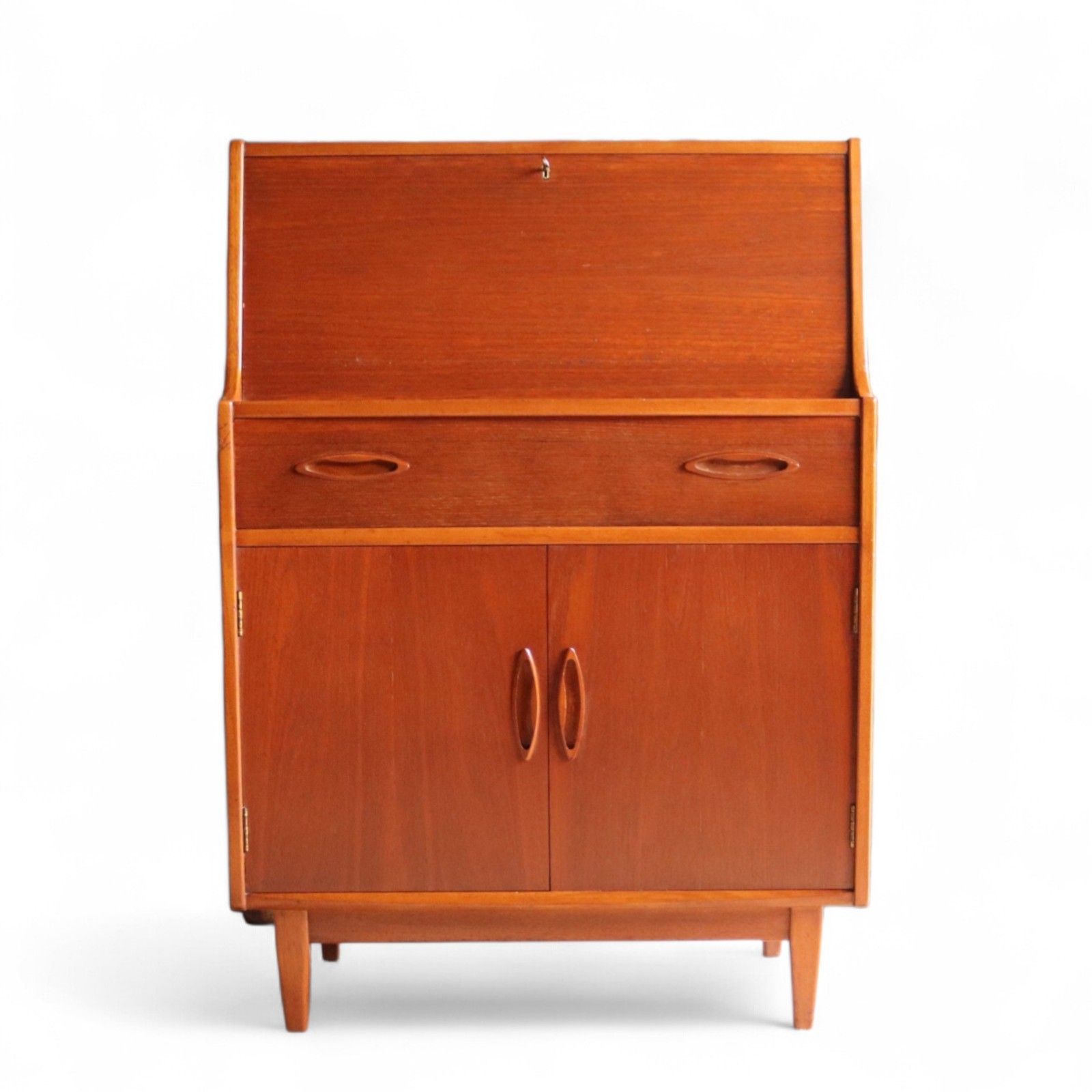 Mid Century Jentique Teak Writing Bureau 1960s photo vinterior