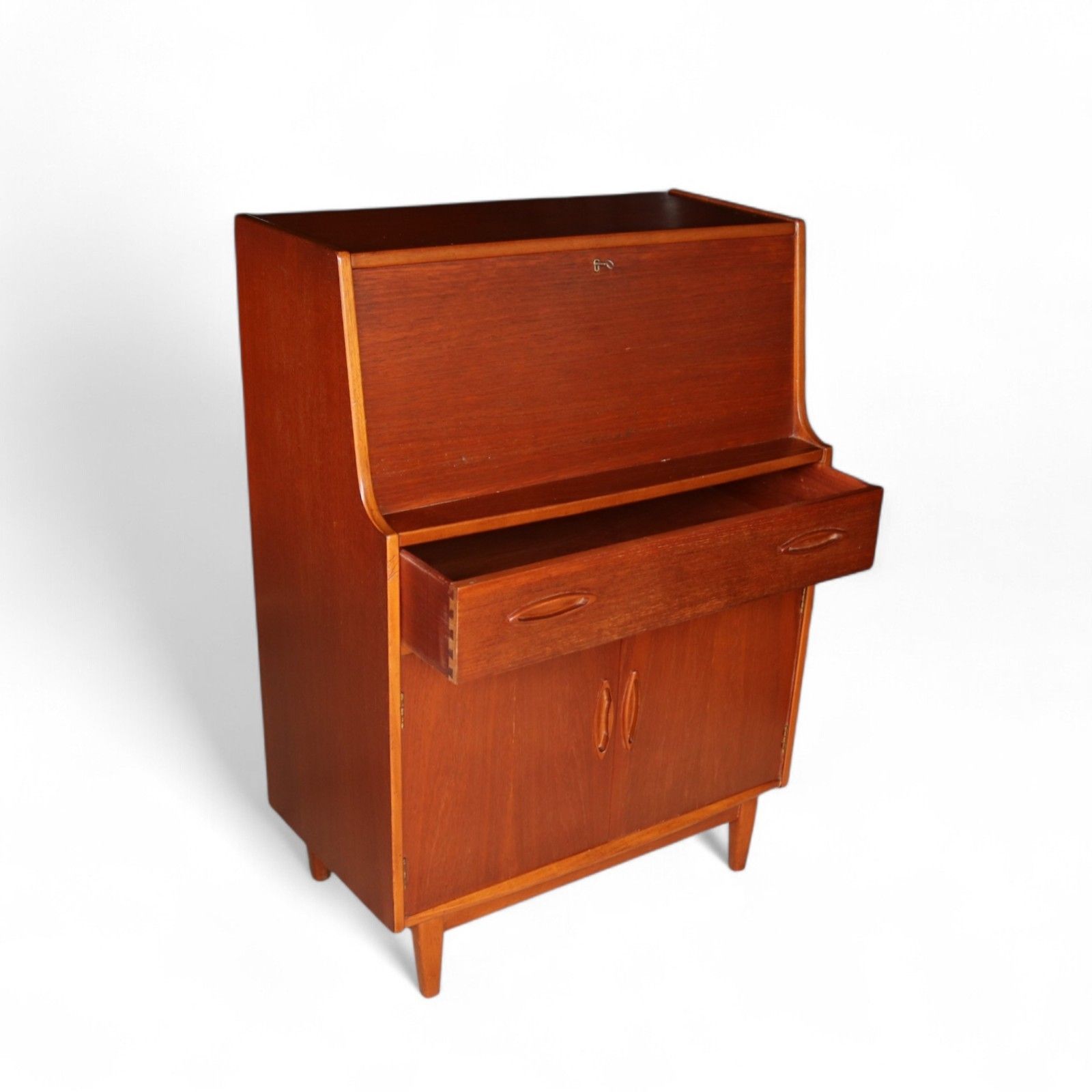 photo vintage Mid Century Jentique Teak Writing Bureau 1960s