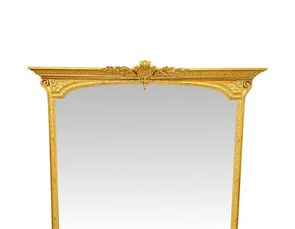 A Very Rare Large 19th Century Irish Country House Giltwood Overmantel Mirror photo Home Decor