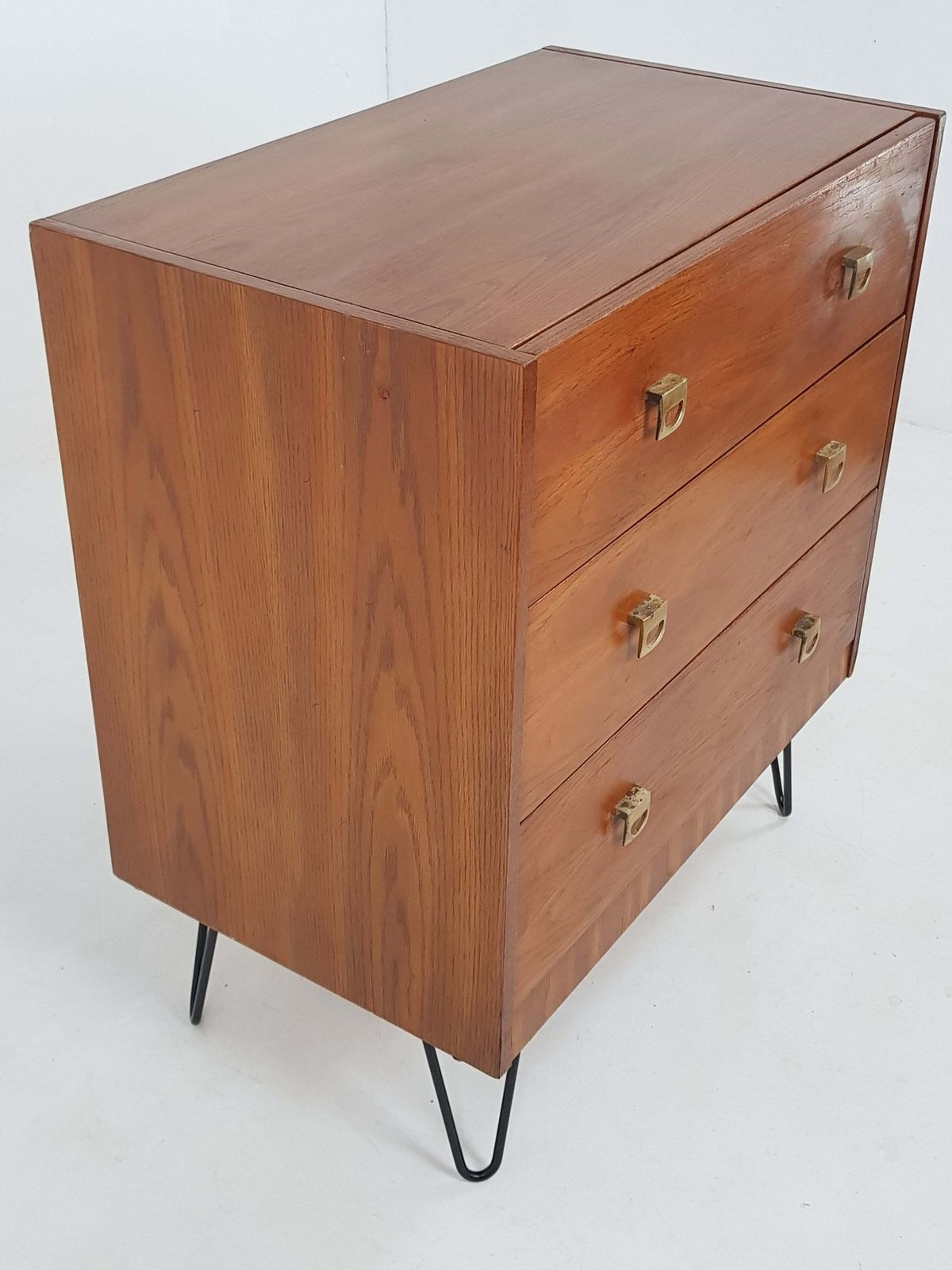 Mid Century Oak Chest Of Drawers photo vintage