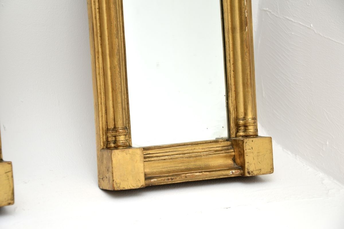 Pair Of Antique Regency Period Gilt Wood Pier Mirrors photo 1203.0