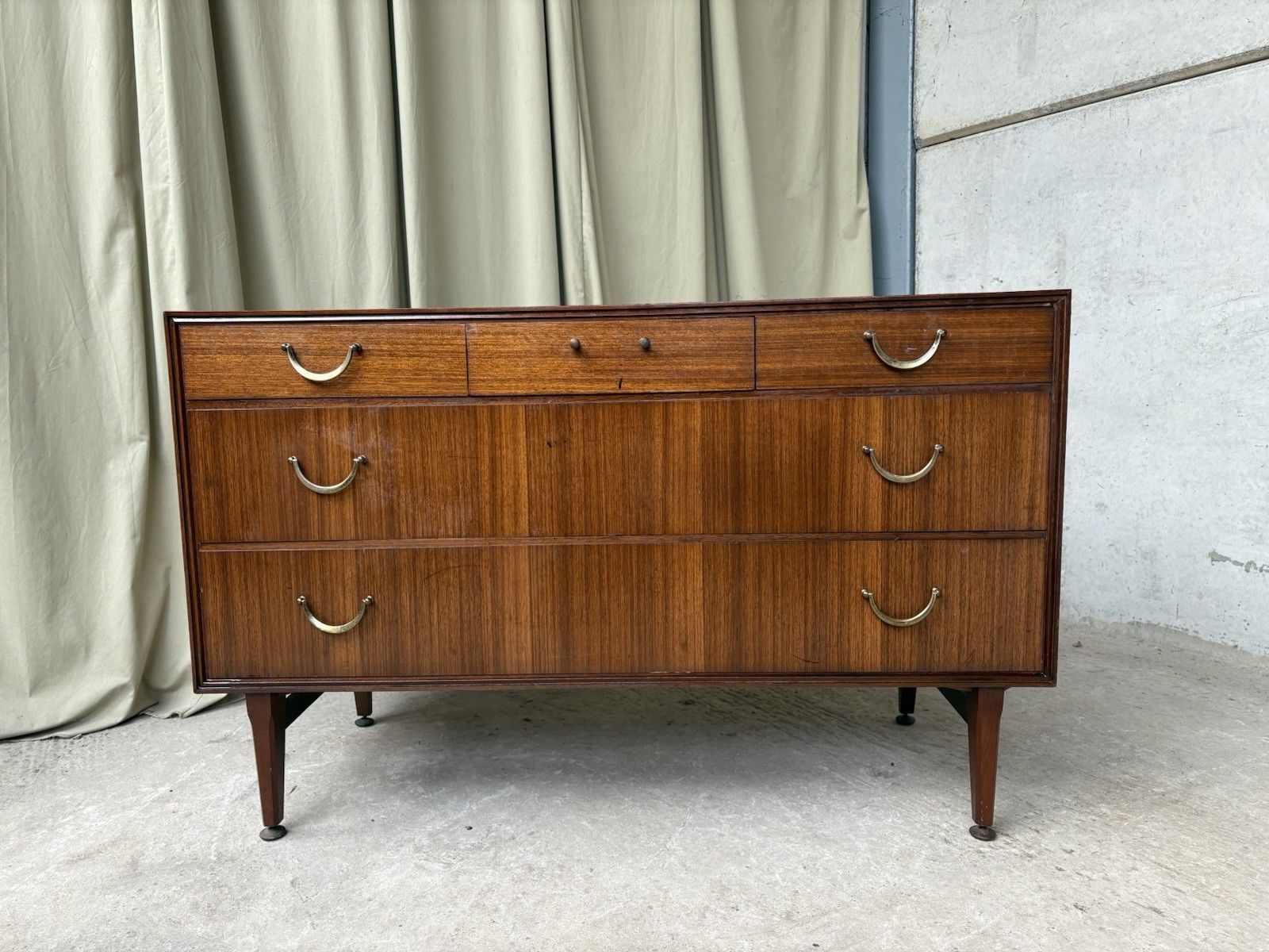 Vtg Mid Century Sideboard Multi Chest Of Drawers Danish Italian Retro R1135 photo buy