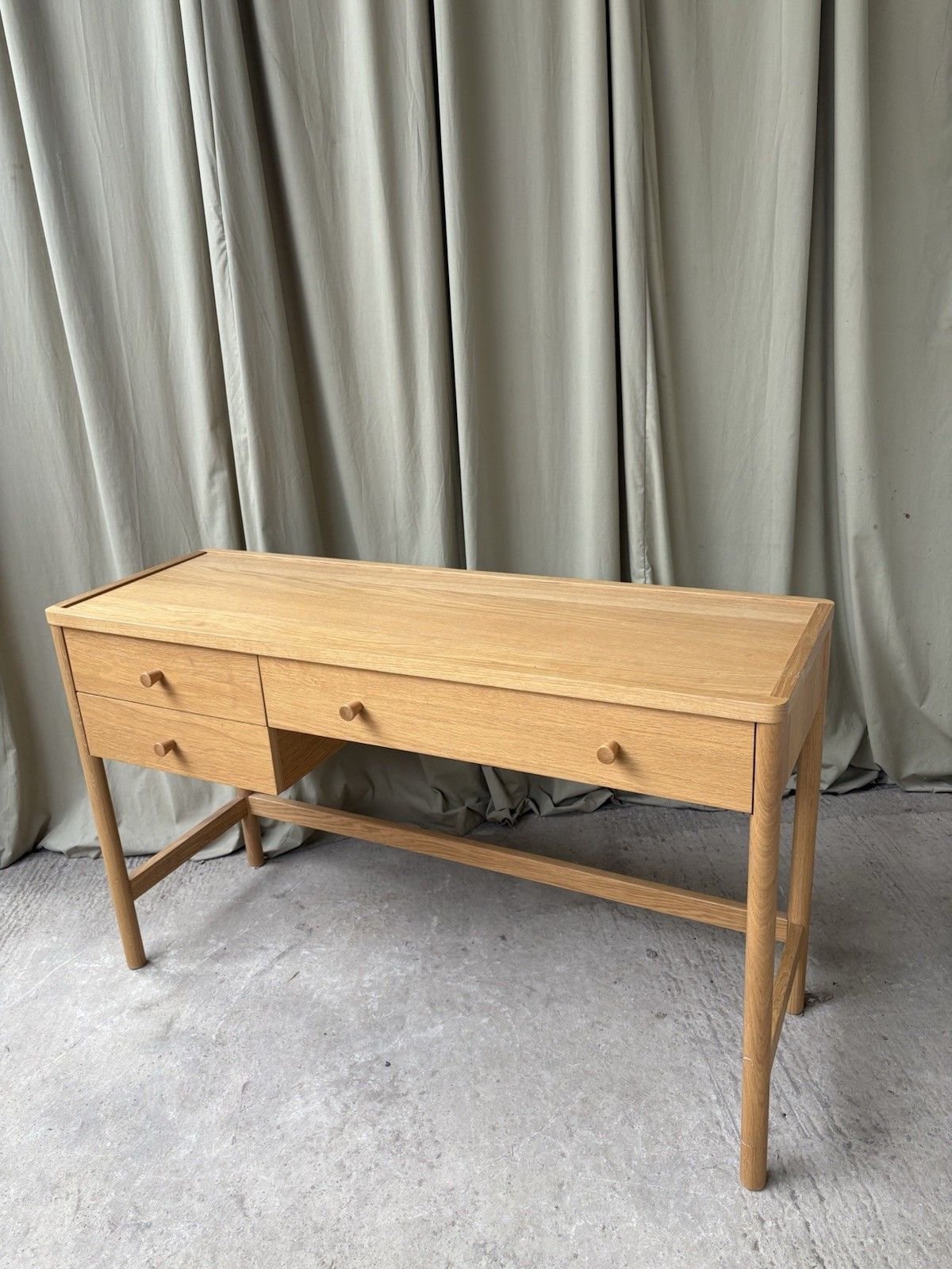 Vtg Mid Century Style Oak Desk Dining Table Danish Scandi Retro R1137 photo 339.25