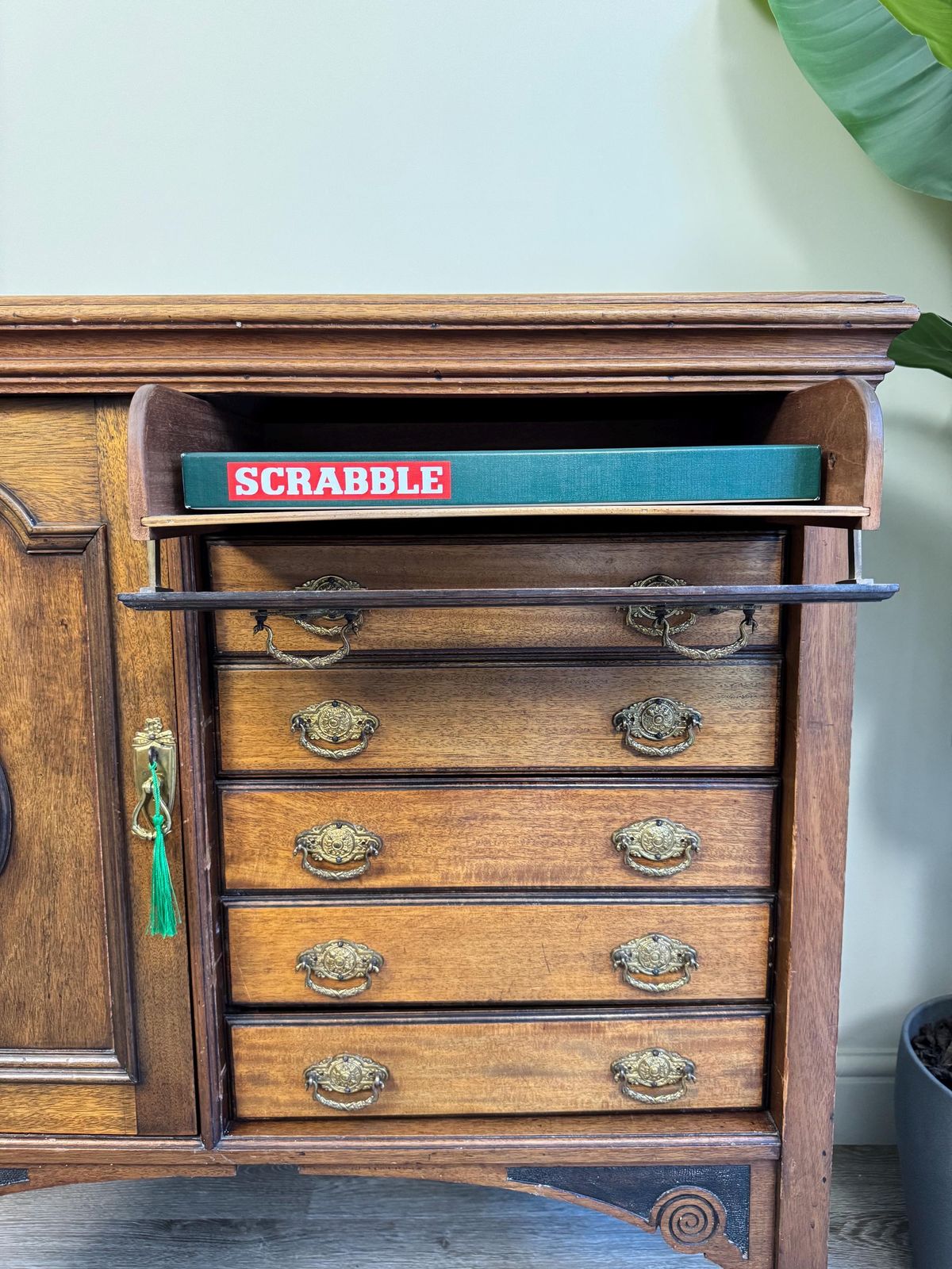 photo for sale Wooden Sideboard Cupboard With Drawers Music Sheet Storage Console Hallway Cabinet