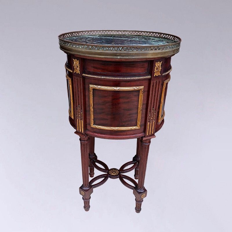 Pair Of Louis XVI Style Bedside Tables Stamped By The Jeanselme Company photo for sale