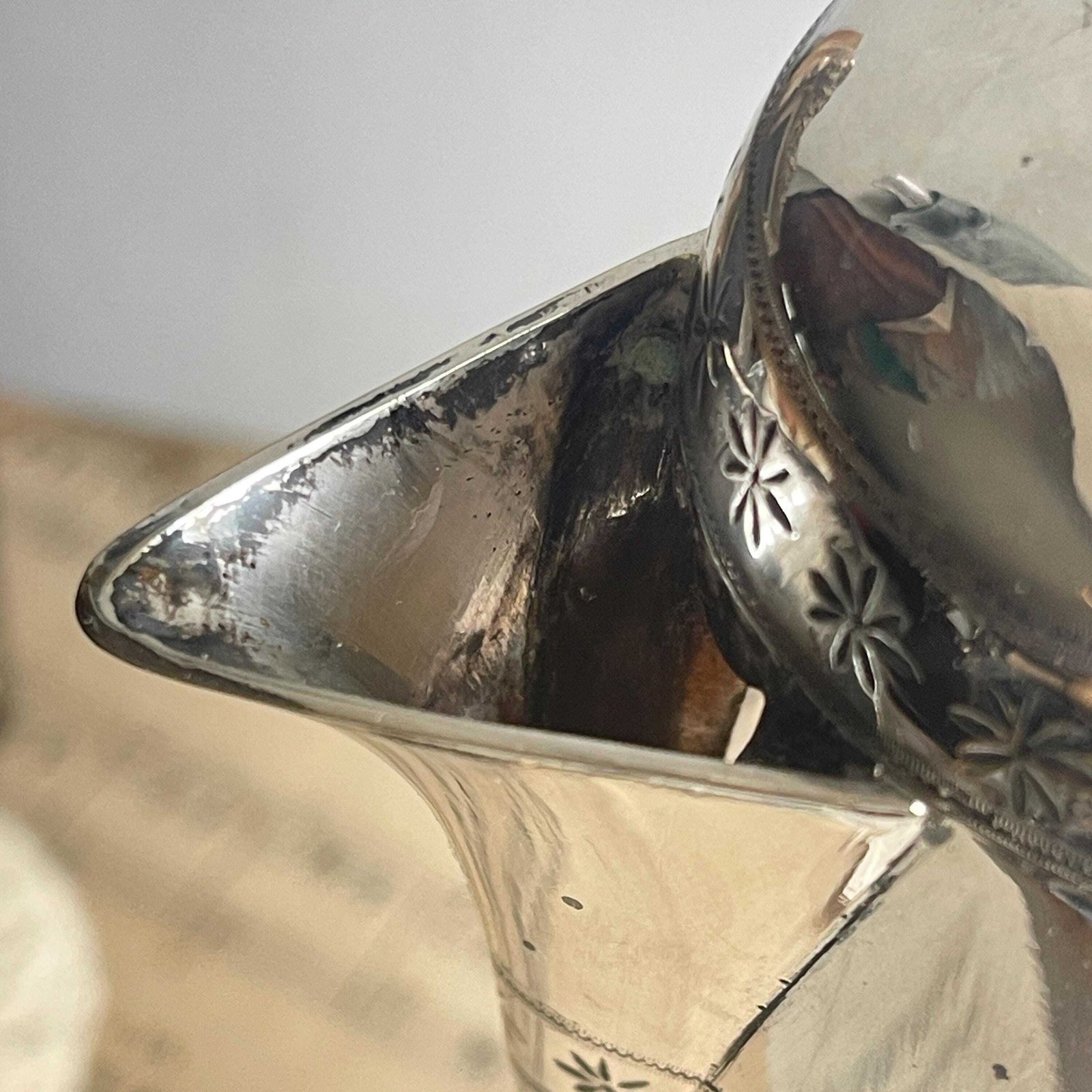 Home Decor Victorian Glass Claret Carafe   Silver Plated Martin Hall Claret Jug   Decanter With Handle photo