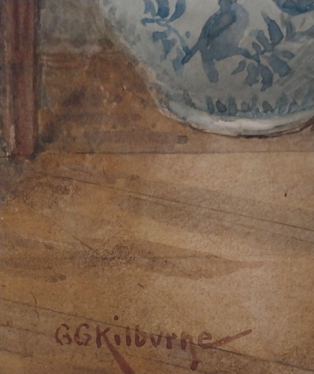 photo for sale George Goodwin Kilburne Watercolour "Repairing The Damages"