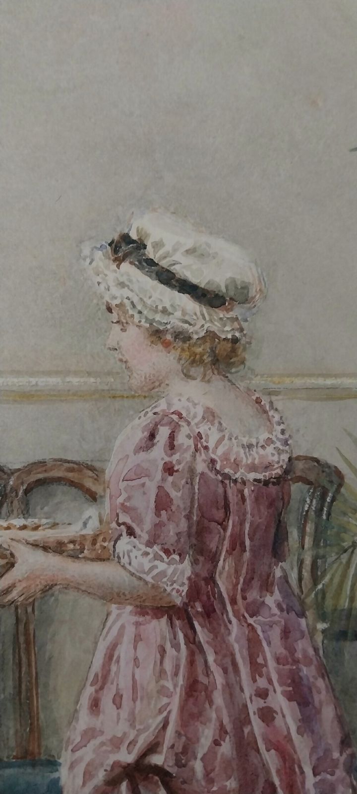 975.0 George Goodwin Kilburne Watercolour "Repairing The Damages" photo