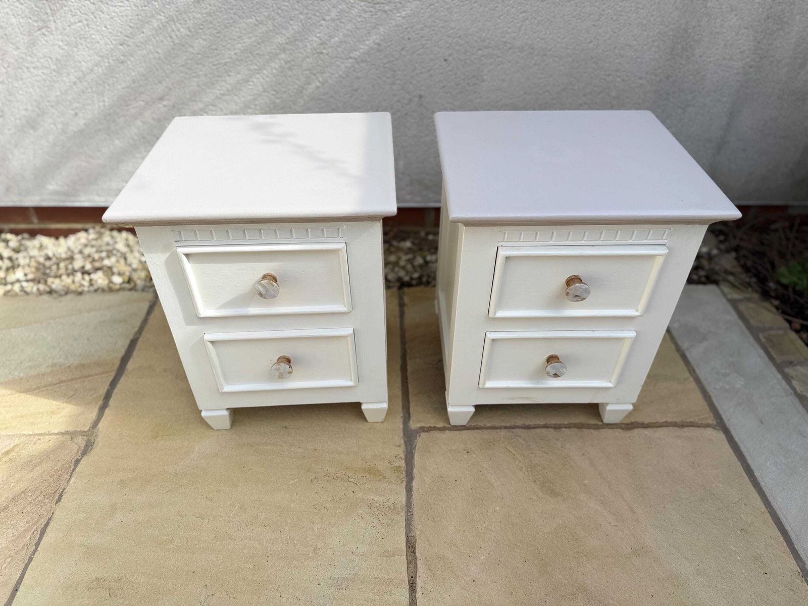 photo buy Pair Of Vintage Bedside Tables Chests Lamp Stands
