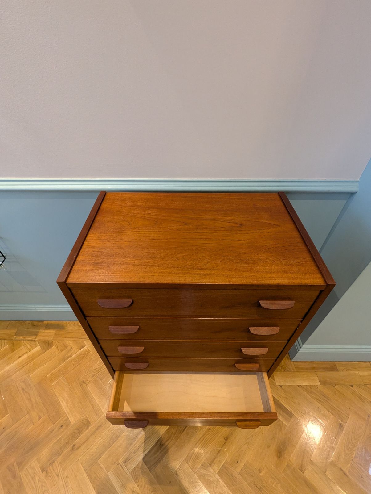 photo furniture Mid 20th Century  Six Drawer Teak Tallboy