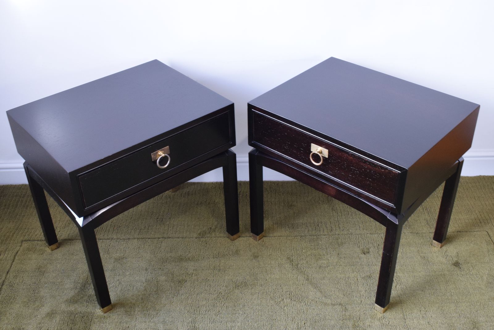 375.0 Pair Of Ebonized Side Tables By G Plan photo