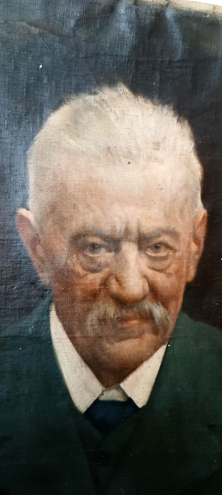 Antique Painting Early 900 Male Portrait Signed S.Bruno photo 156.0