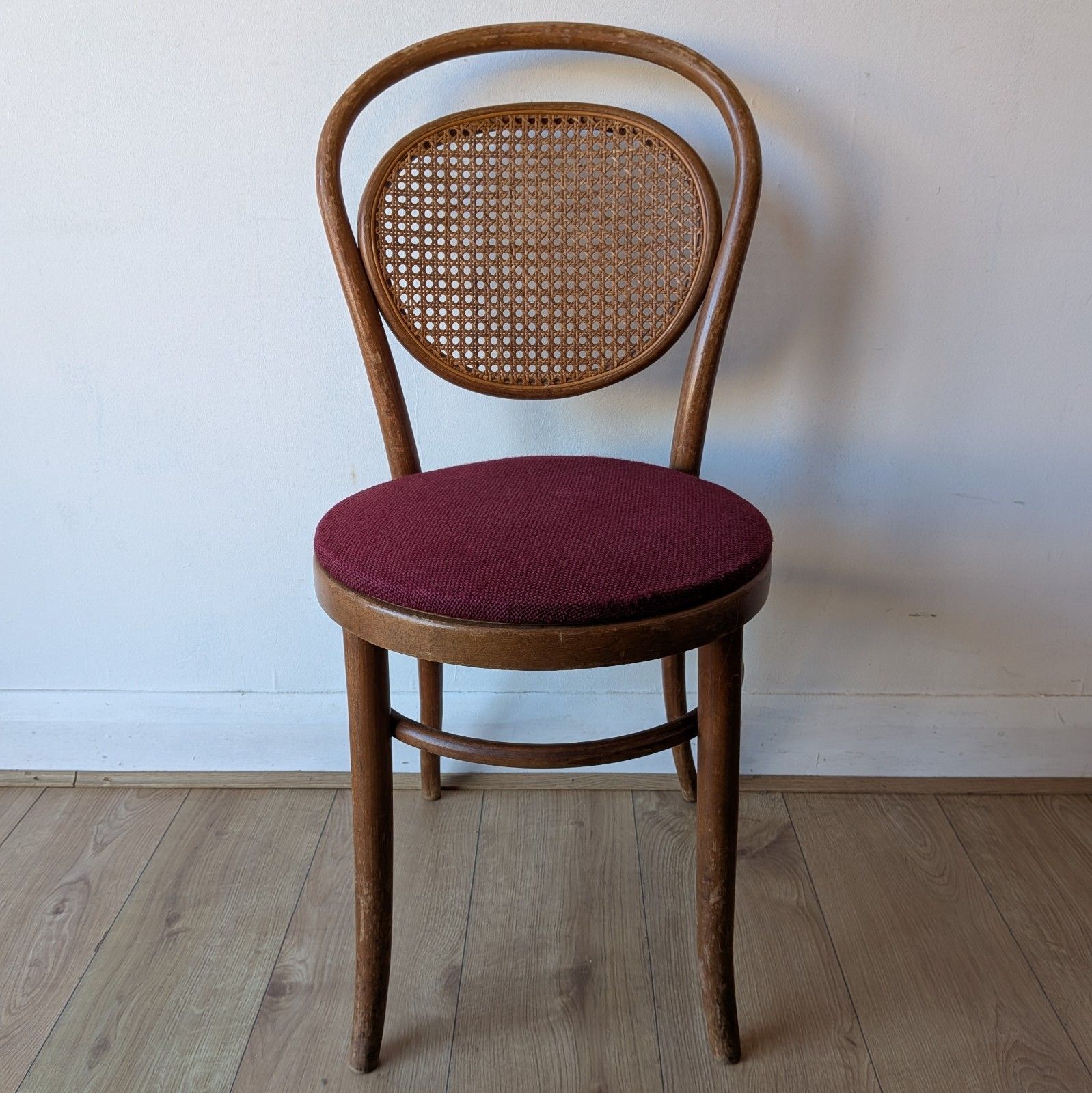 photo furniture Set Of 4 Vintage Cane Back Dining Chairs | Bistro Style |