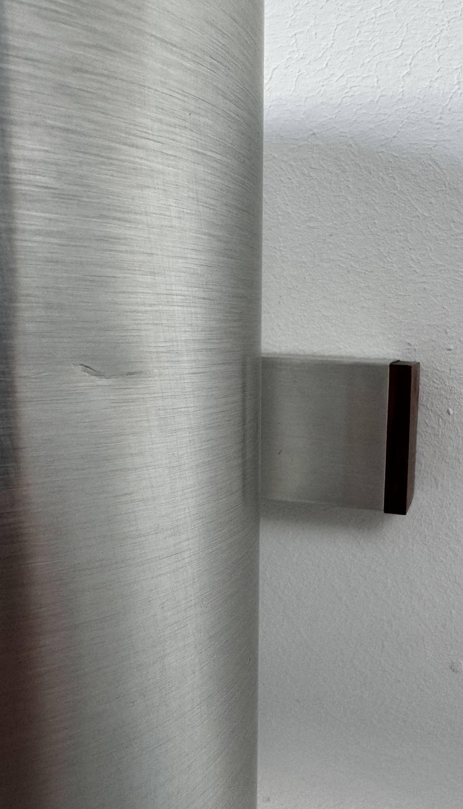 Vintage Double Wall Light In Brushed Metal And Rosewood, France, 1970 photo vinterior