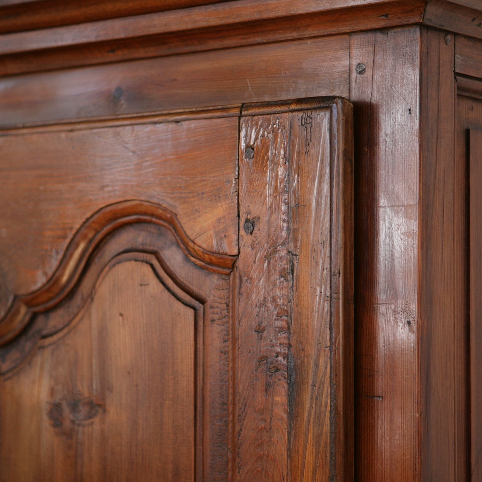 C19th French Fruitwood Bonnetiere Or Armoire photo buy