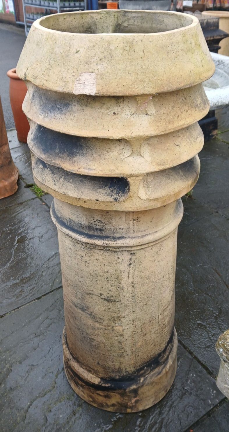 Reclaimed Large Victorian Buff Chimney Pot  A/F