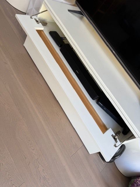 photo for sale Hulsta White Gloss And Oak Tv Media Unit / Purchased In Harrods