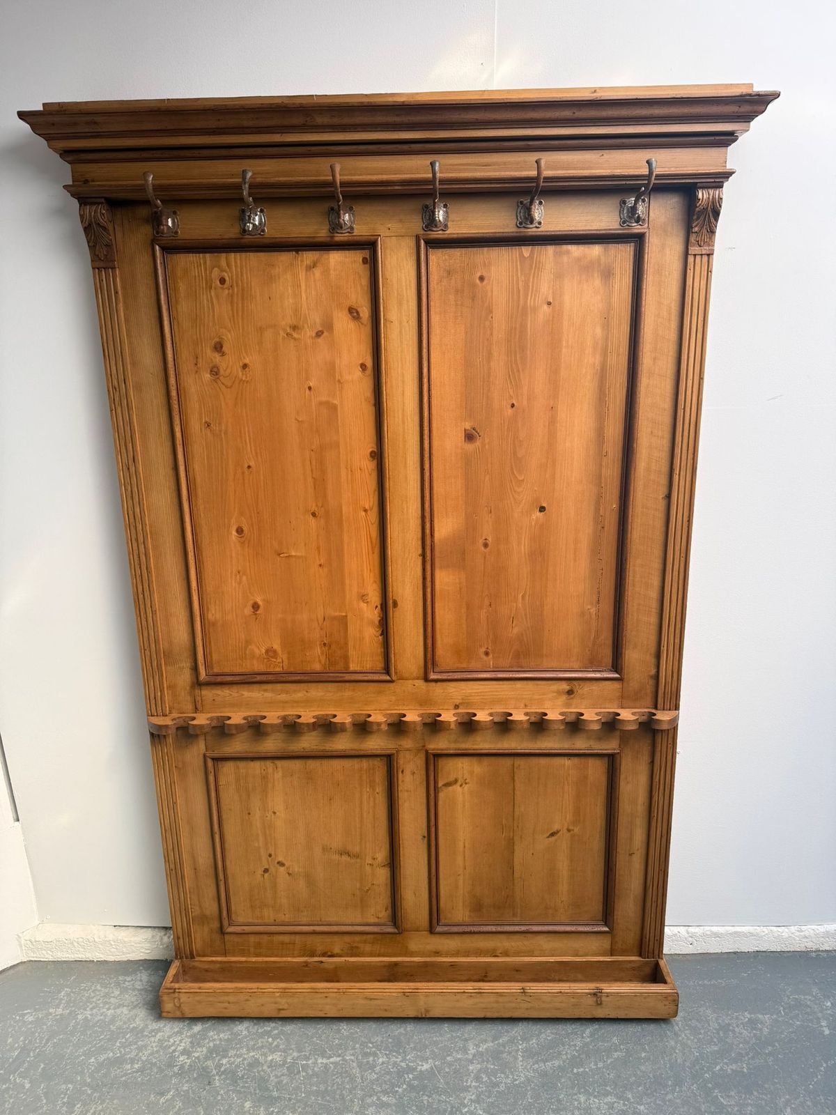A Lovely Original Victorian Pine Hungarian Hall / Umbrella / Coat Stand photo Furniture
