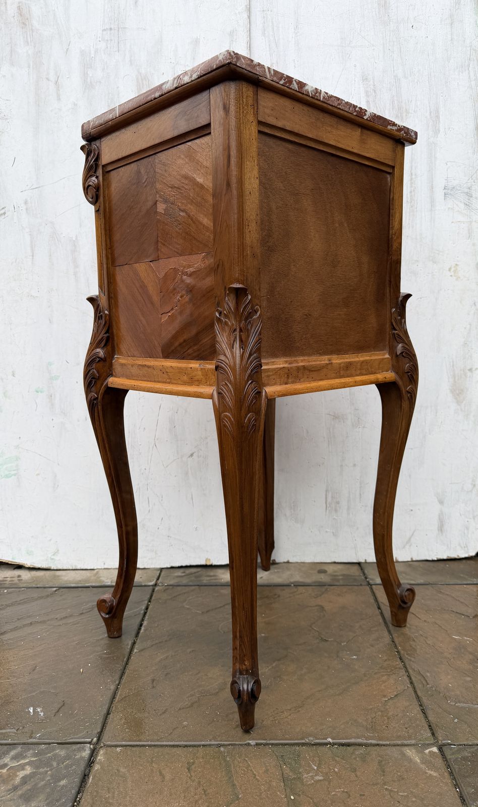 photo furniture Gorgeous French Louis Style Marble Top Bedside / Side Table – Great Condition