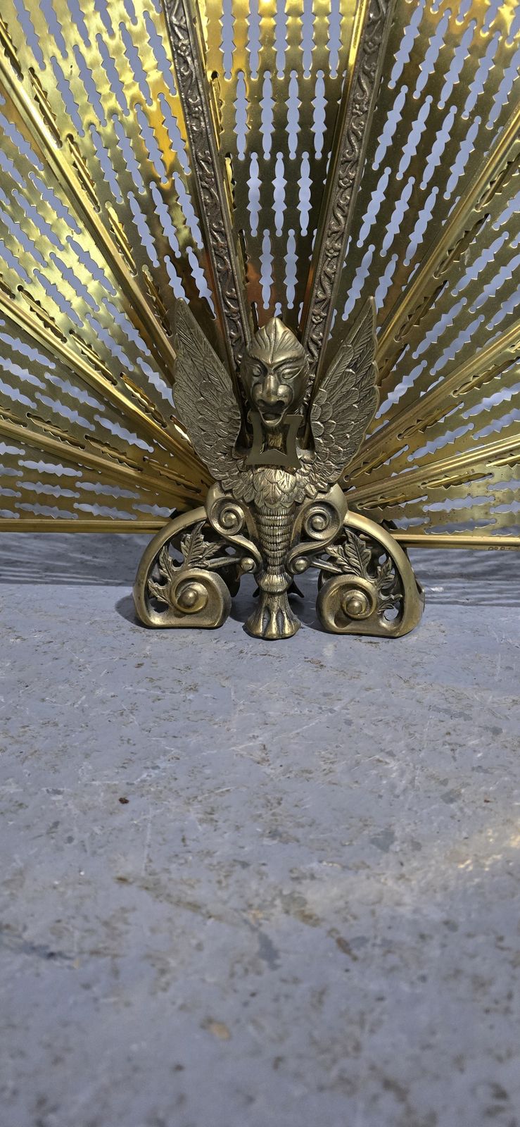 Brass Peacock Fire Screen, 1920s photo for sale
