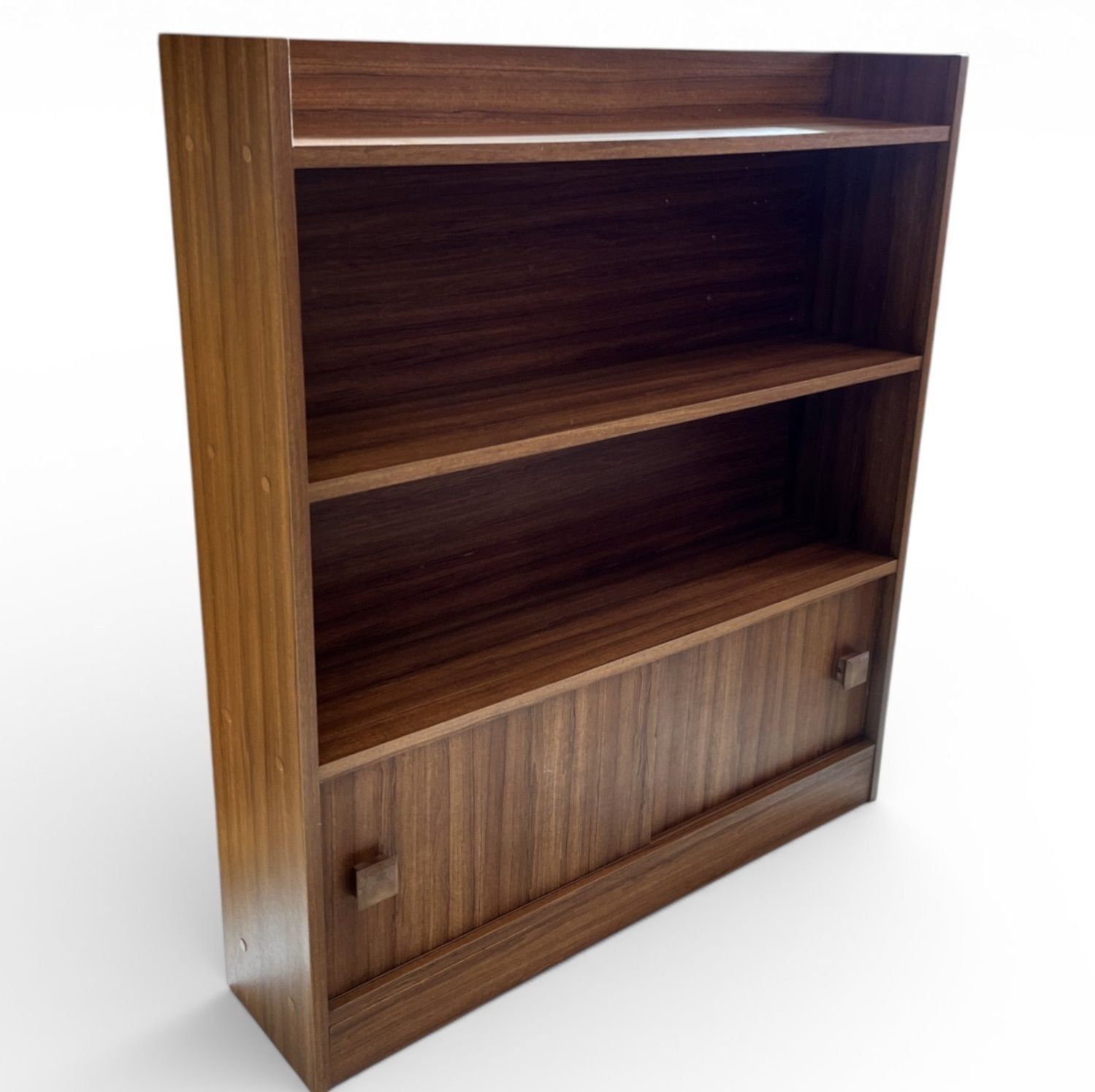 Mid Century Wall Shelf Unit H90cm L79cm W18cm Deep Shelving Retro Style photo Furniture