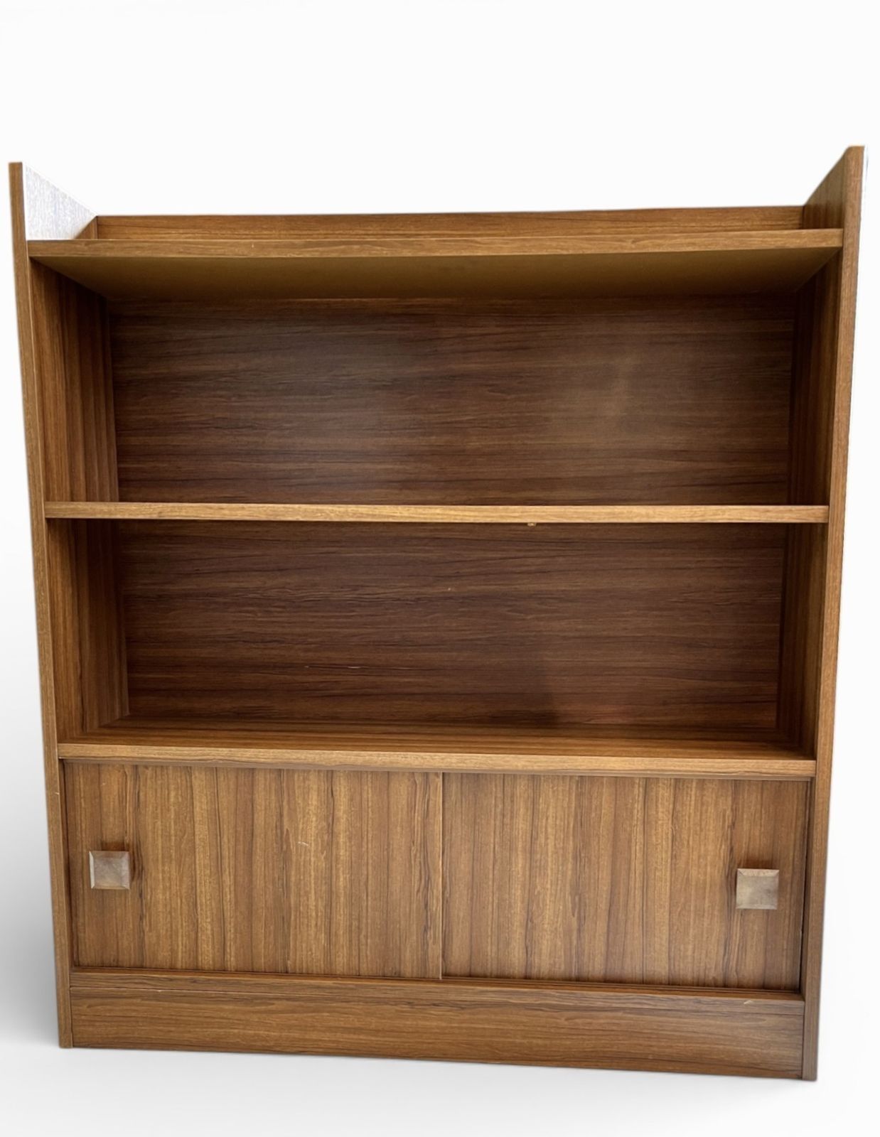 Mid Century Wall Shelf Unit H90cm L79cm W18cm Deep Shelving Retro Style photo 89.0