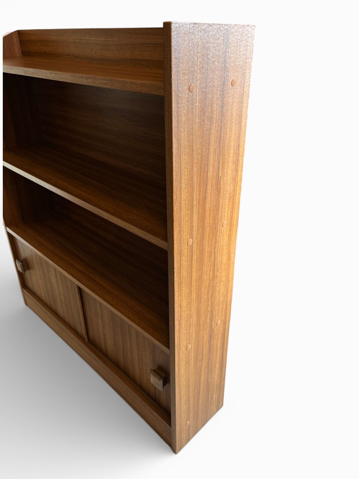 Mid Century Wall Shelf Unit H90cm L79cm W18cm Deep Shelving Retro Style photo vinterior