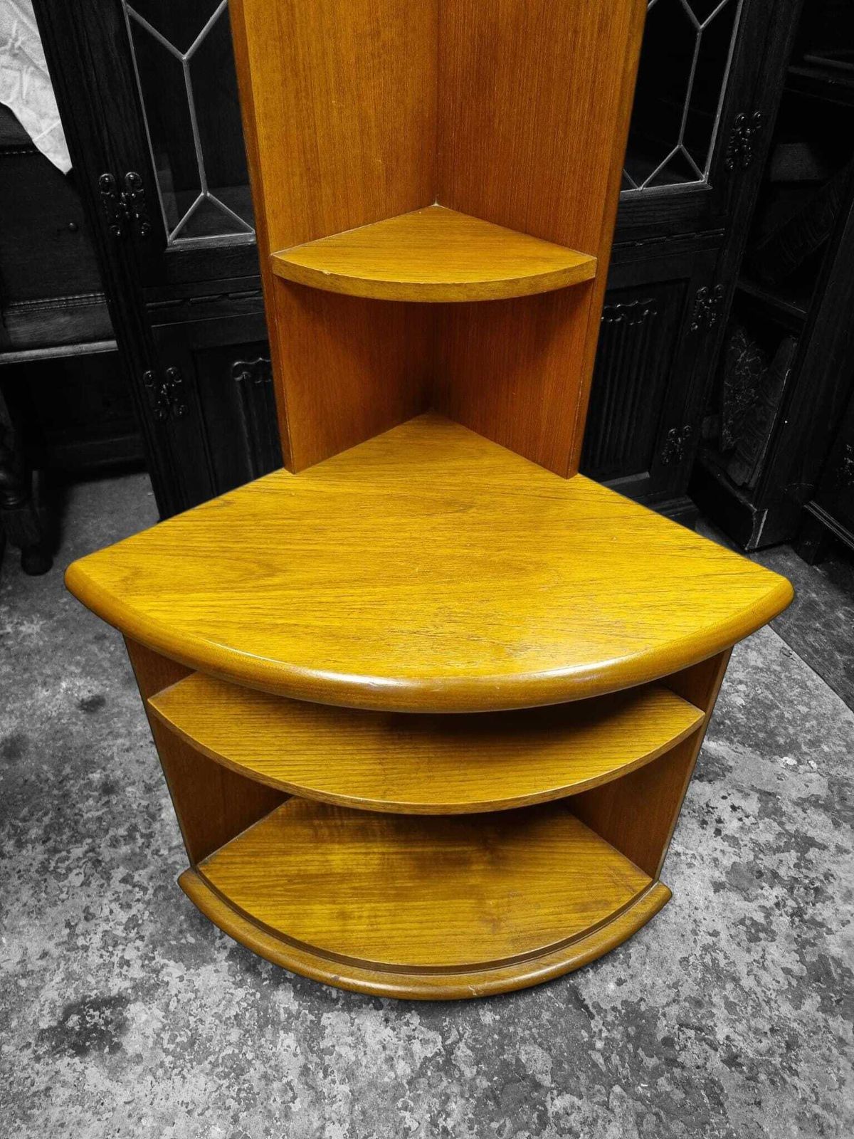 Vintage Teak Corner Cabinet / Corner Display Unit / C1970 / photo buy
