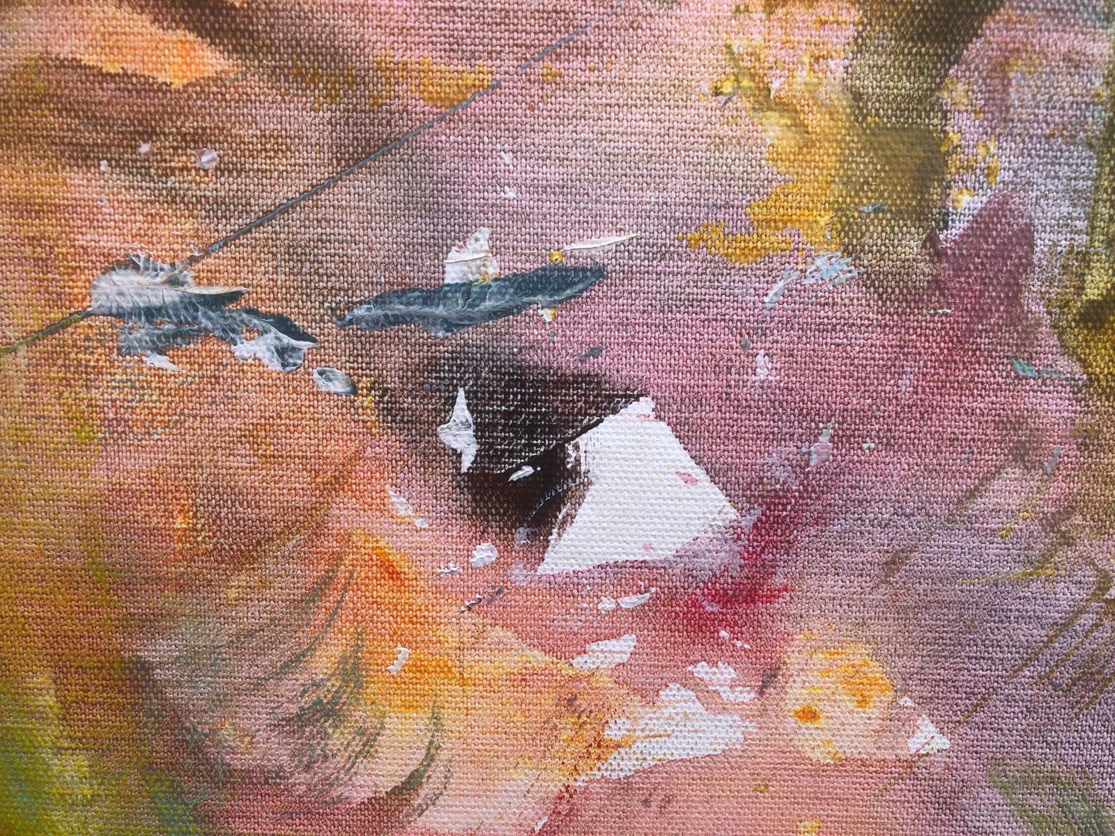Nerea Caos Abstract Expressionist Oil Painting Emotional Contemporary Spanish Canvas 2022 photo furniture